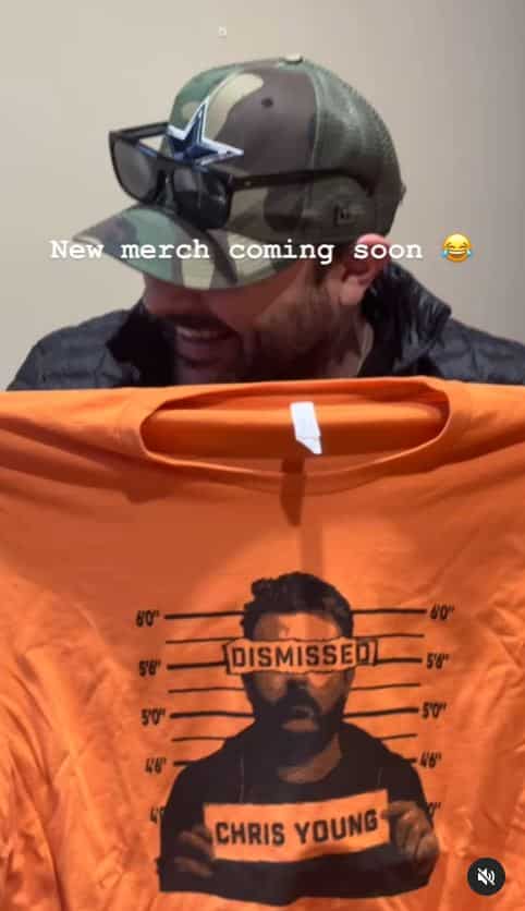 Chris Young Orange T Shirt Features His Mugshot