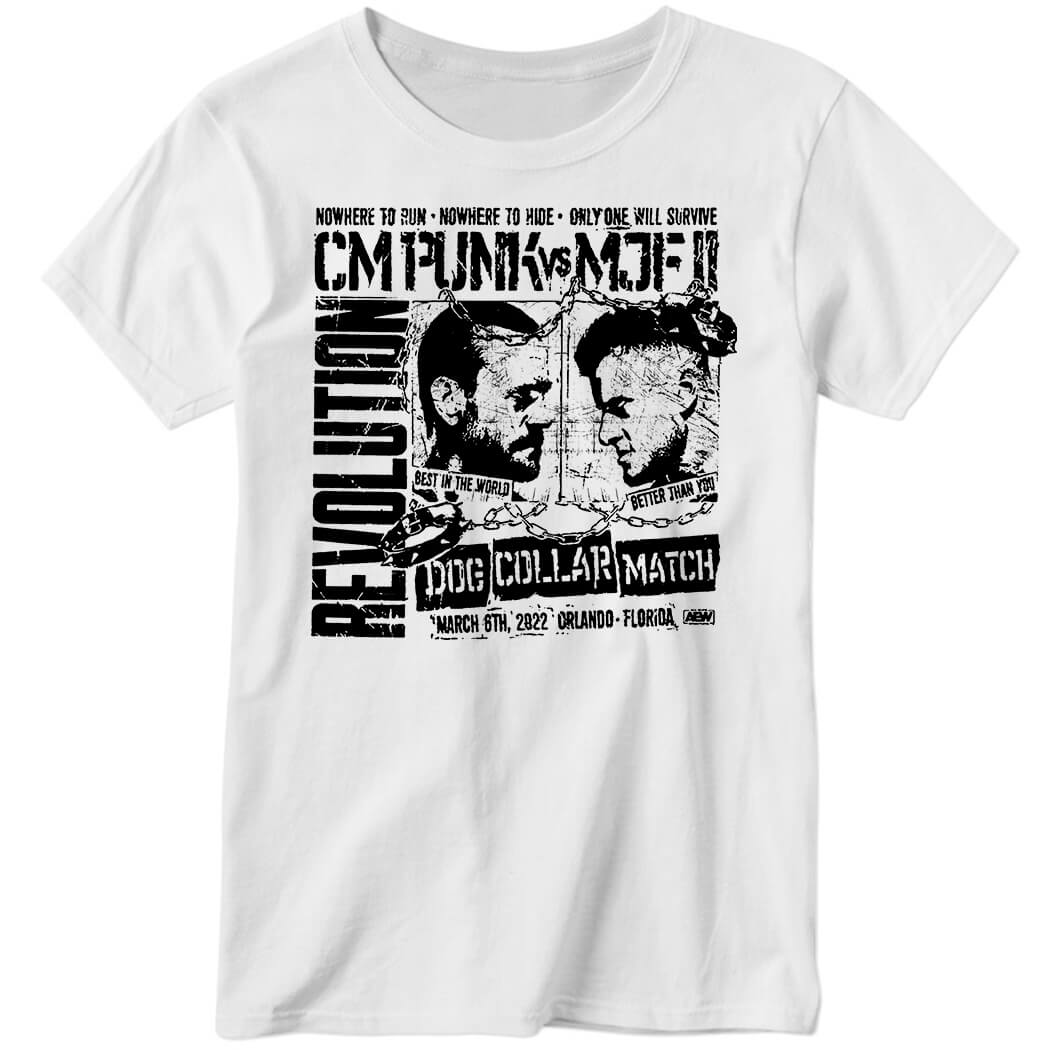 CM Punk Vs MJF Dog Collar Match Ladies Boyfriend Shirt