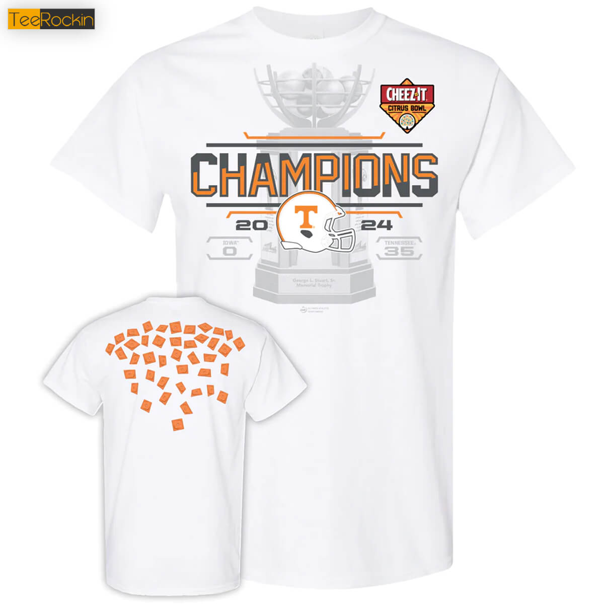 [Front + Back]2024 Cheez it Citrus Bowl Champions Score White