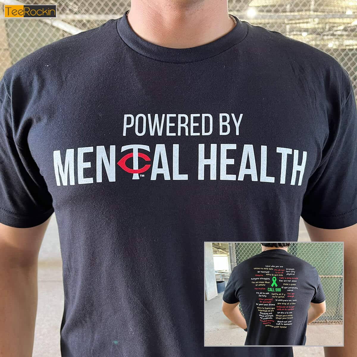 [Front+Back]Minnesota Twins Powered By Mental Health Shirt