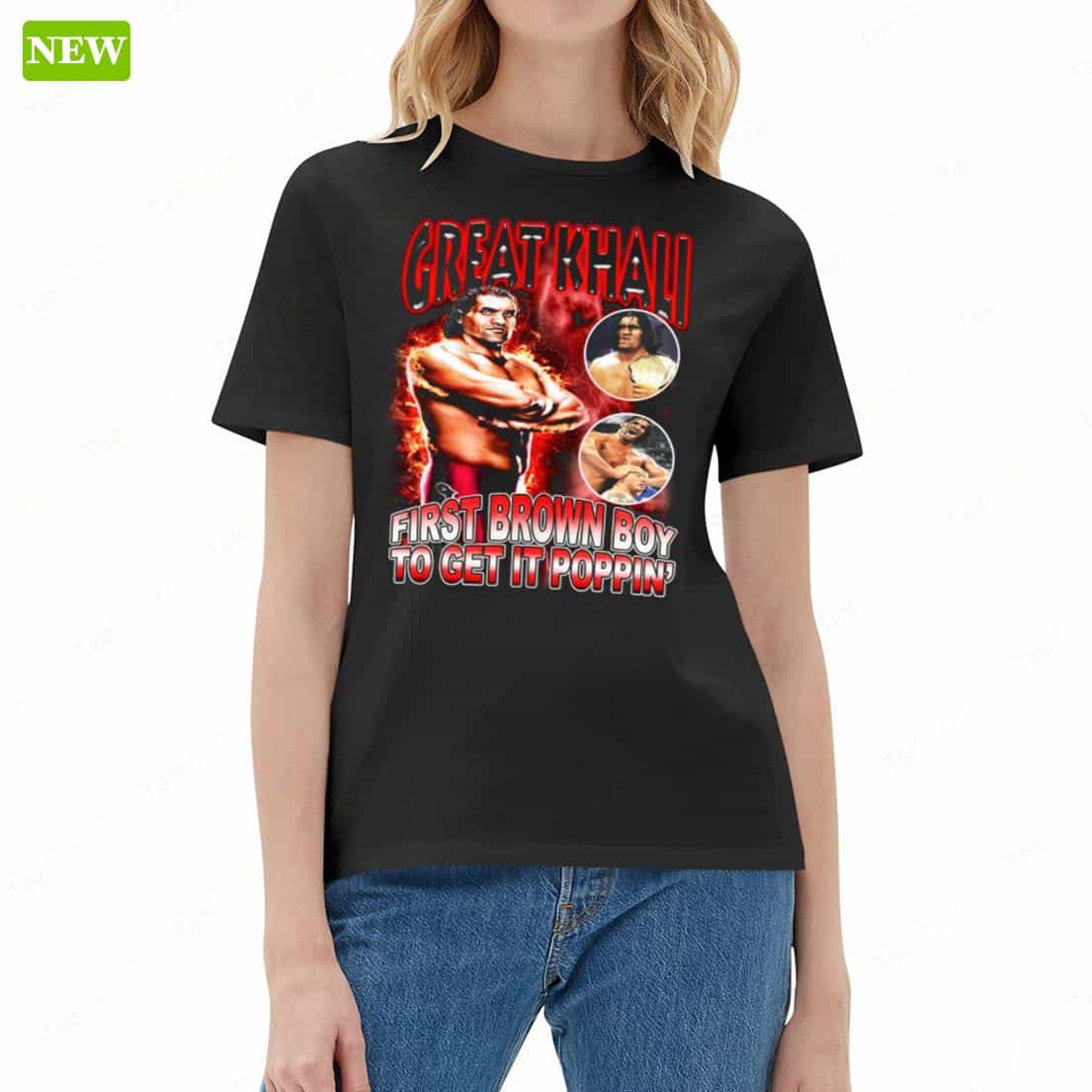 Great Khali First Brow Boy To Get It Poppin Ladies Boyfriend Shirt