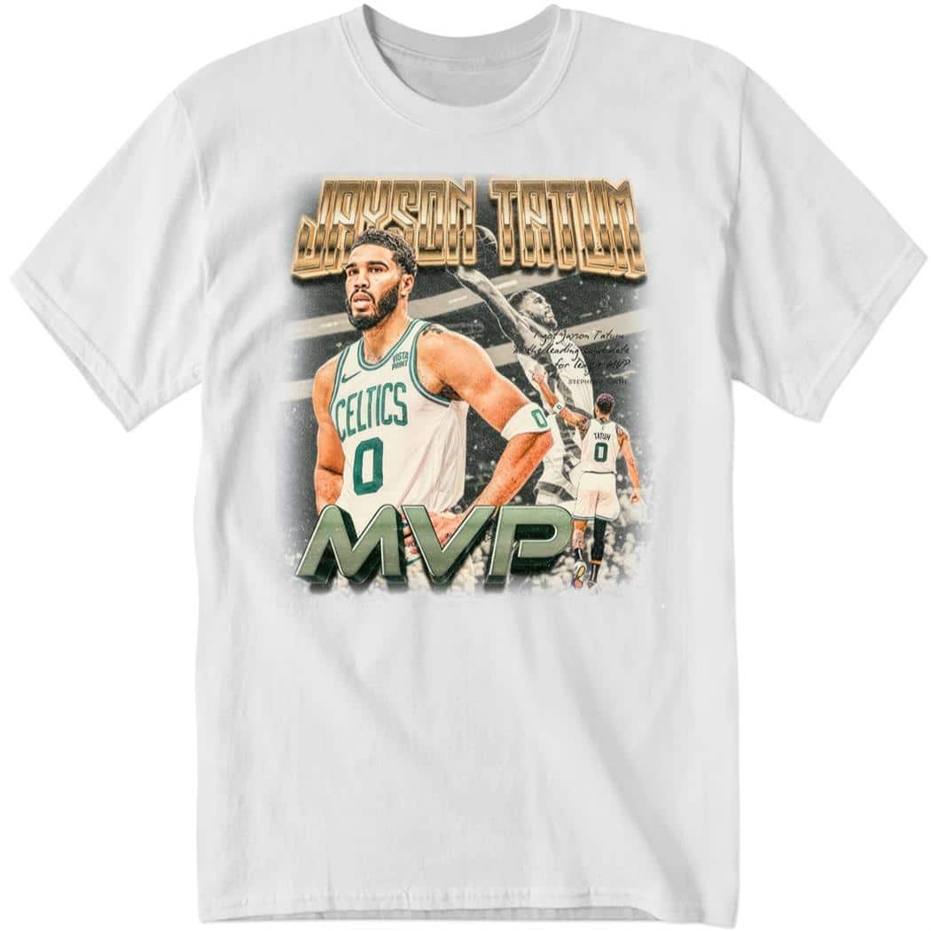 Kristaps Porzingis Wearing Jayson Tatum MVP Shirt