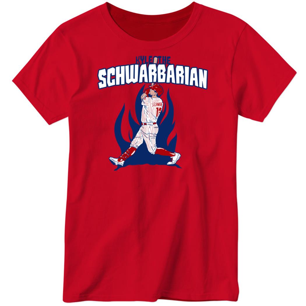 Kyle Schwarber Kyle The Schwarbarian Ladies Boyfriend Shirt