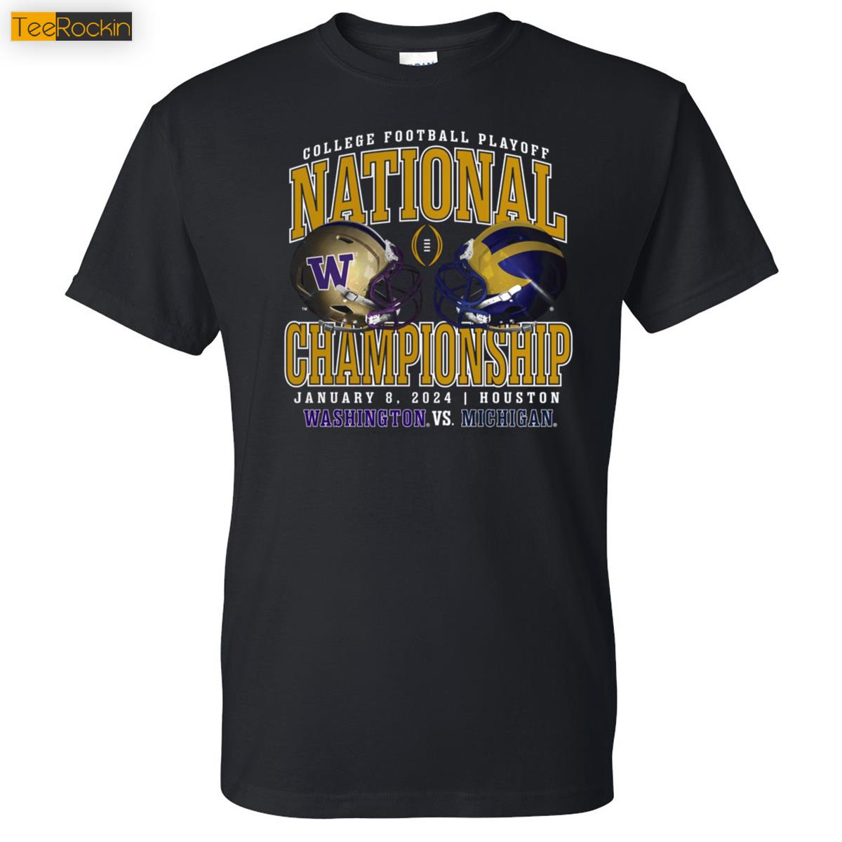 Michigan Wolverines vs. Washington Huskies 2024 National Championship Matchup Focus Execute Win Shirt