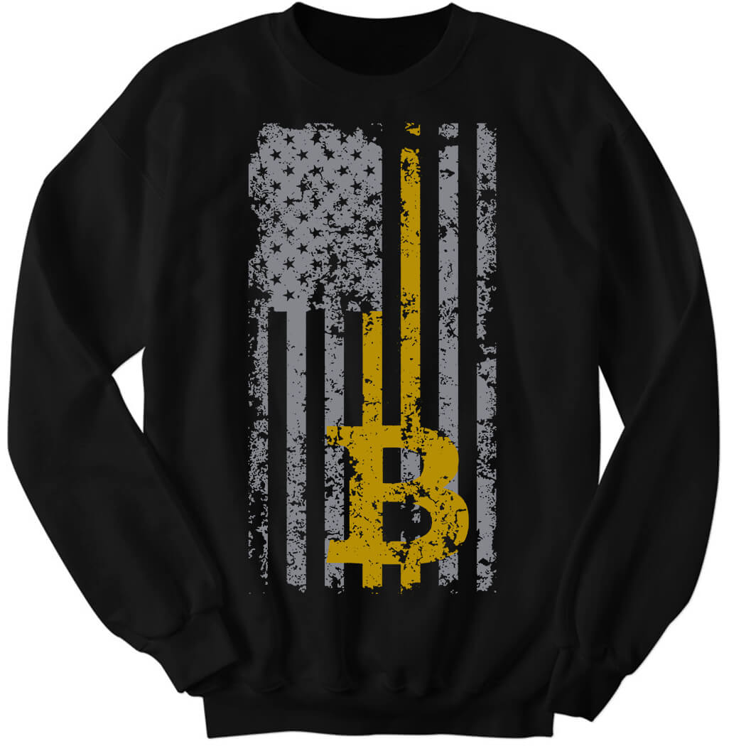 Mostcrucified Bitcoin American Flag Sweatshirt