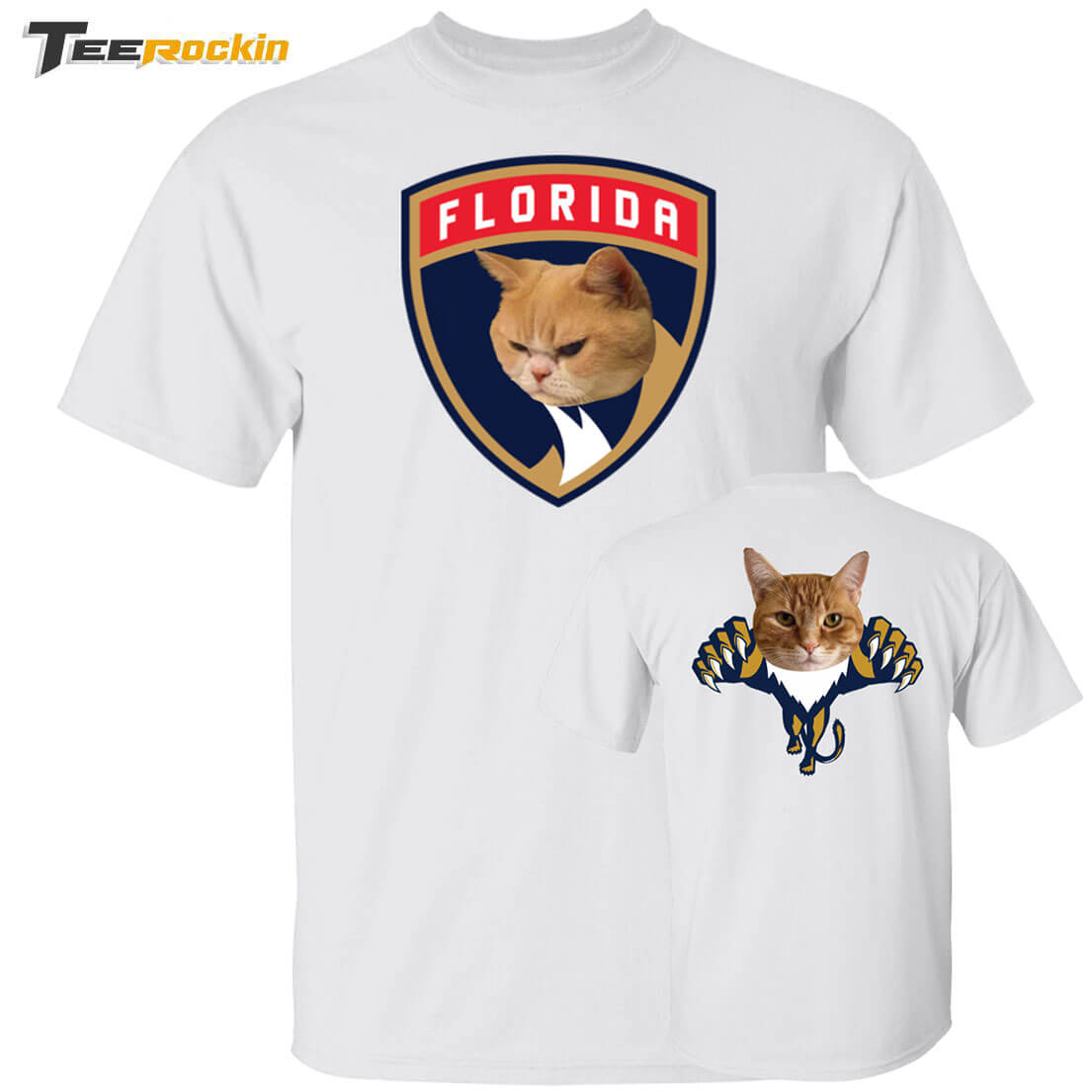 Paul Maurice Wearing His Two Cats Florida Logo Shirt