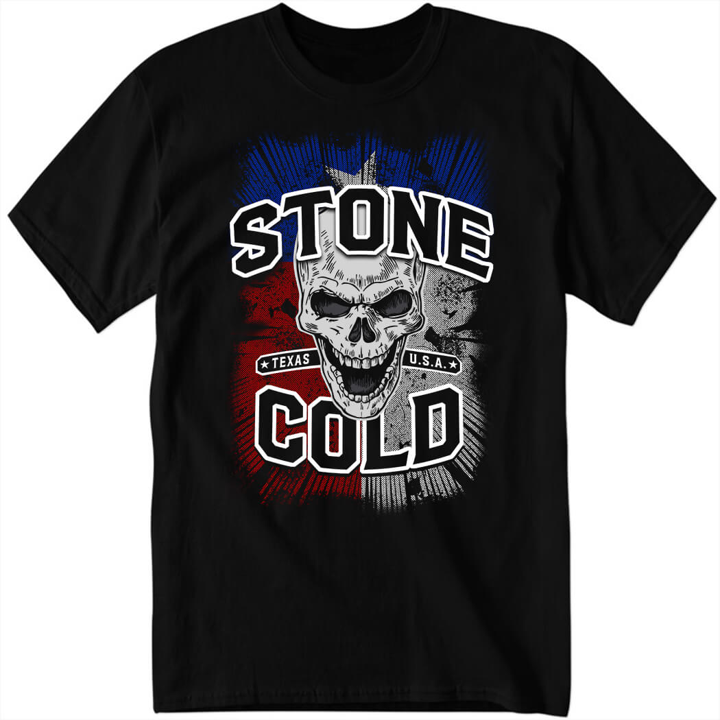 Stone Cold Steve Austin Texas Flag Skull Shirt