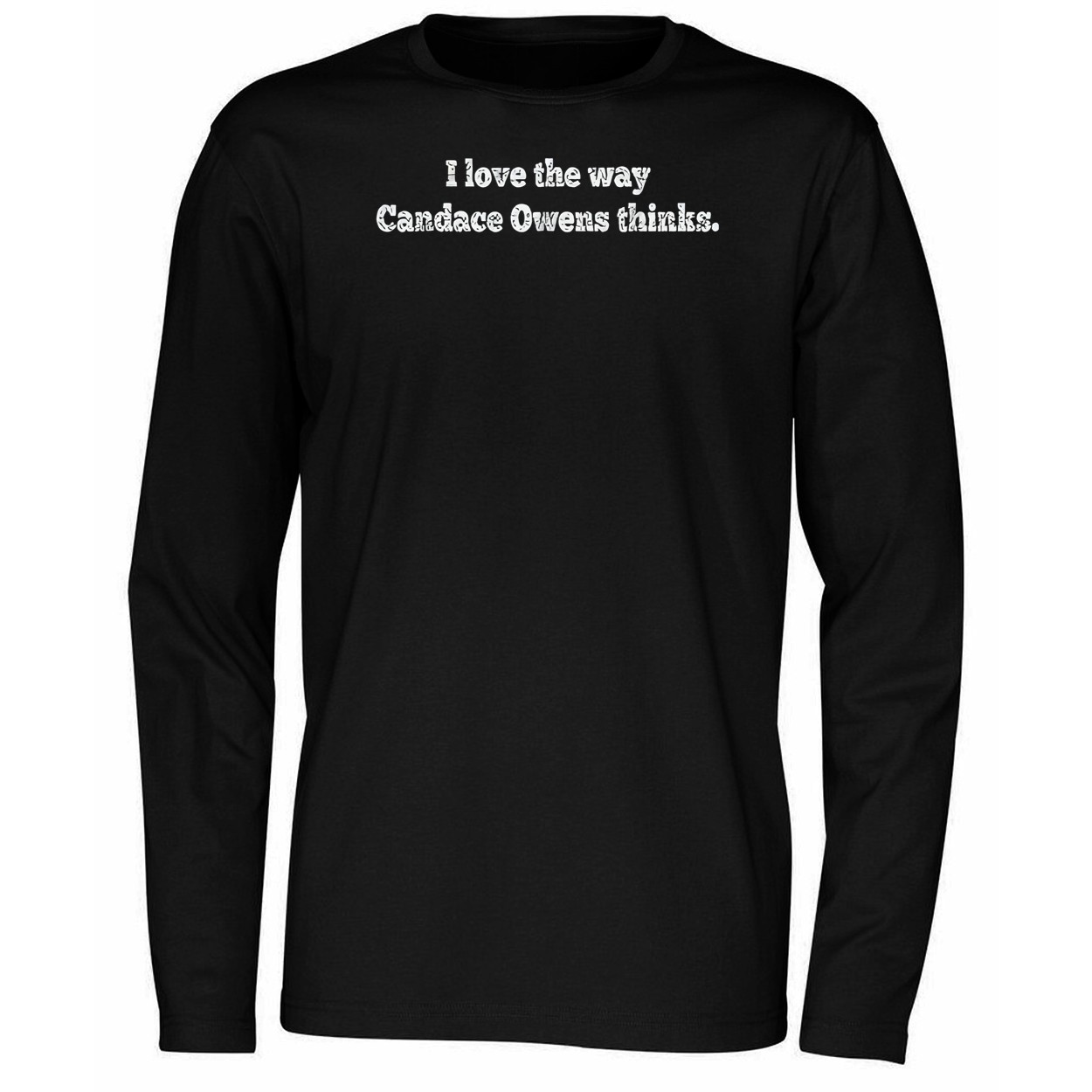 Charlie Kirk I Love The Way Candace Owens Thinks Long Sleeve Shirt Charlie Kirk I Love The Way Candace Owens Thinks Long Sleeve Shirt