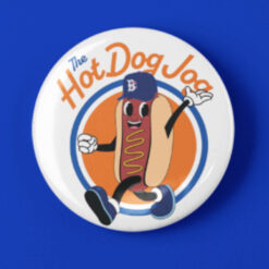 Brooklyn Cyclones The Hot Dog Jog Button 1 Brooklyn Cyclones The Hot Dog Jog Pin Button
