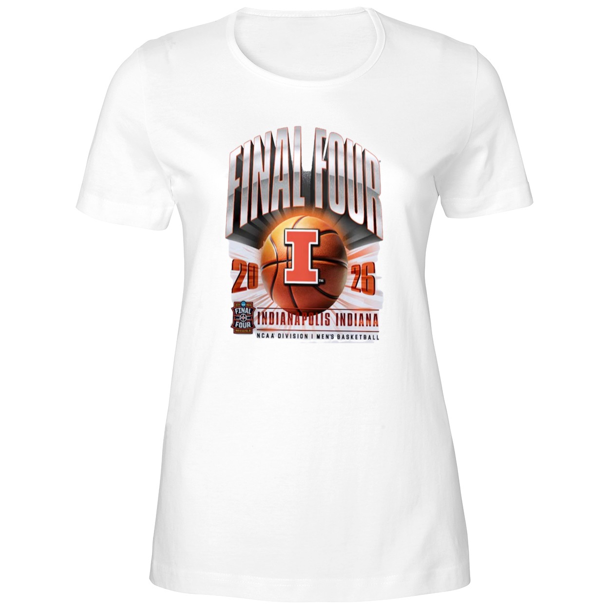 Indianapolis Indiana Illinois Final Four 2026 Ladies Boyfriend Shirt Indianapolis Indiana Illinois Final Four 2026 Ladies Boyfriend Shirt