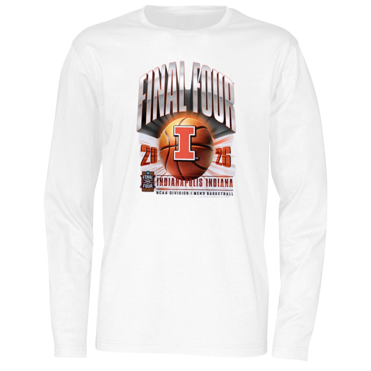 Indianapolis Indiana Illinois Final Four 2026 Long Sleeve Shirt Indianapolis Indiana Illinois Final Four 2026 Long Sleeve Shirt